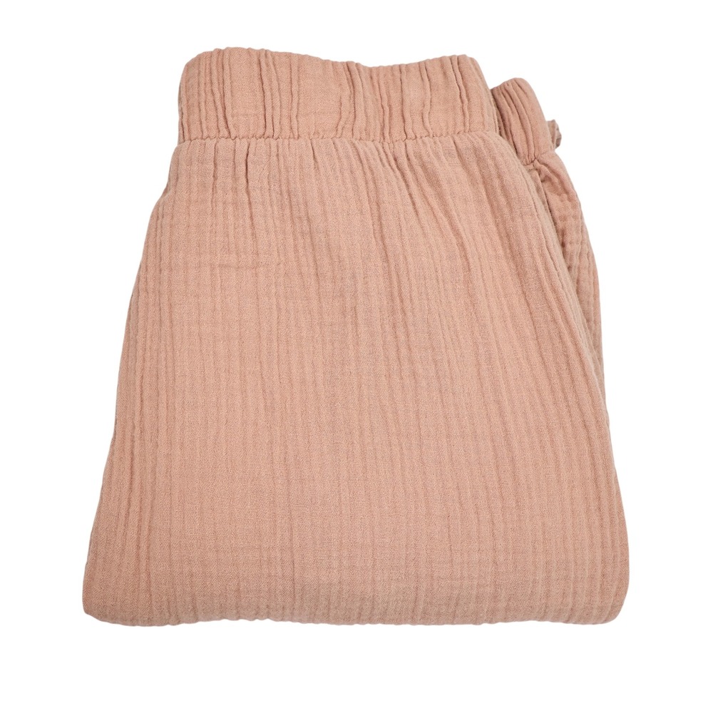 FAHERTY Women's S Nougat Light Pink Dream Organic Cotton‎ Gauze Wide Leg Pants